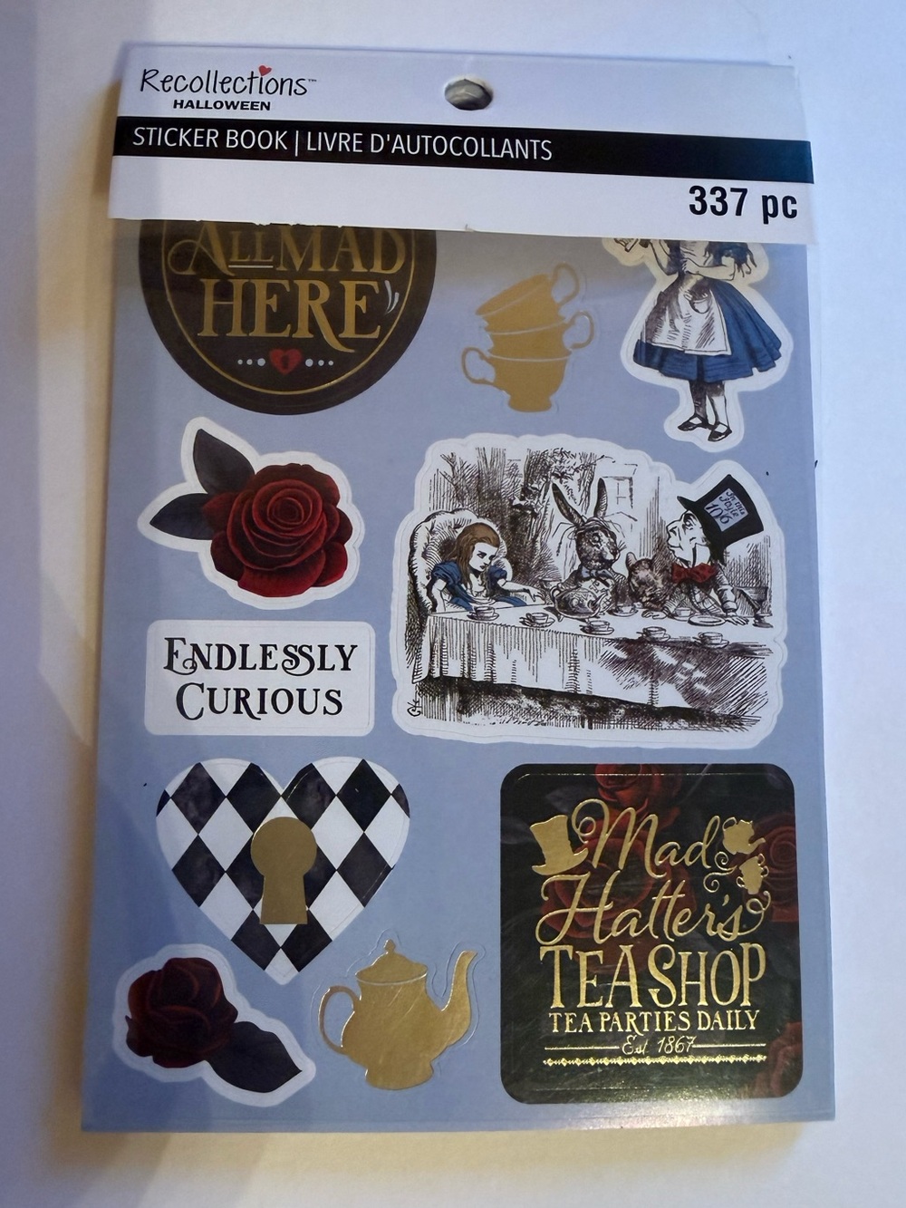 Recollections Halloween Sticker Book - Alice in Wonderland